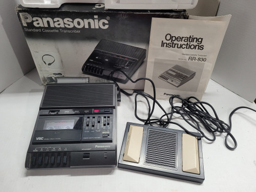 Panasonic RR-830 Desktop Cassette Transcriber / Recorder Tested/Working W/Box