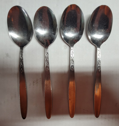 Four Matching Amefa Stainless Table - Soup Spoons Holland