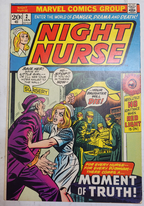 NIGHT NURSE Vol 1 #2 January 1973 - Marvel Comics Group - Bronze Age