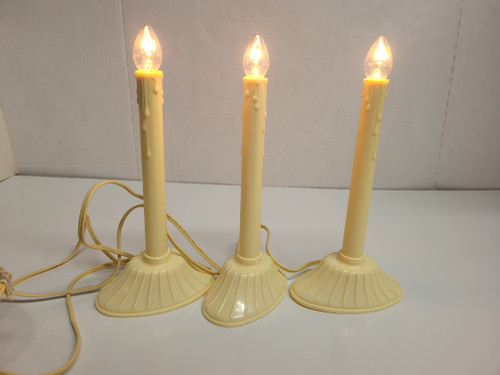 Lot of 3 Vintage Single Bulb Candoliers - Electric Candles Tested Working