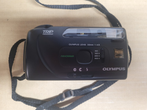 Olympus TRIP PANORAMA Point and Shoot 35mm Camera Tested Working