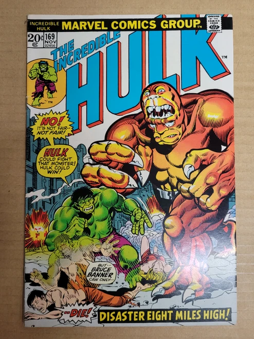THE INCREDIBLE HULK #169 November 1973 Marvel Comics Early Bronze Age