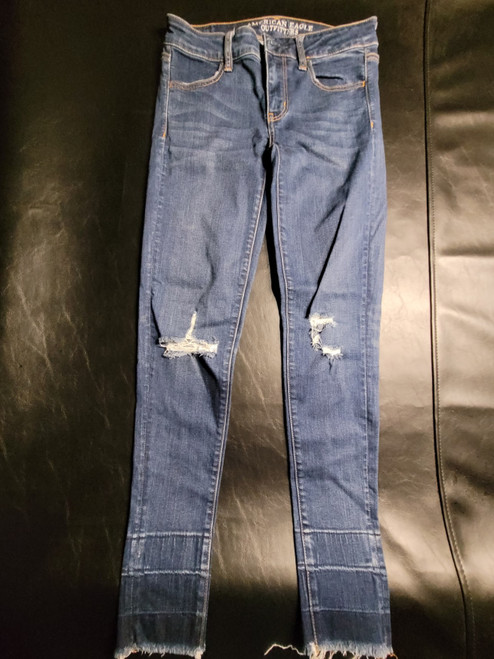 American Eagle Distressed Skinny Jeggings Jeans Size 4 Stretch