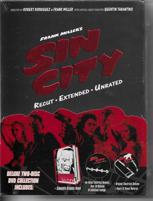 Frank Miller’s SIN CITY RECUT EXTENDED UNRATED ORIGINAL SEALED PACKAGING 2 DVDs