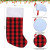 Uneam Christmas Stockings 6 Pack 18 Inch Red and Black Plaid Christmas Stockings