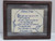 Vintage Fisherman's Prayer Needlepoint - Framed - Complete - Blue on White ~10x8