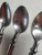 Four Matching Stainless Steel Tea Spoons - Unmarked - Heavy Stainless