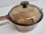 CORNING WARE VISION Amber Glass Cookware 2.5 L Sauce Pot Pan With Pyrex Lid