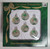Vintage Set of 6 Hand Decorated Glass Ornaments - Christmas Trimmeries - Small ~