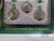 Vintage Set of 6 Hand Decorated Glass Ornaments - Christmas Trimmeries - Small ~