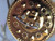 4 Pack of Clear and Frosted Glass C & D Christmas Ornaments with Gold accents