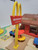 Vintage 1974 PLAYSKOOL MCDONALD'S PLAYSET - MISSING 3 PIECES - HAS MAT AND BOX