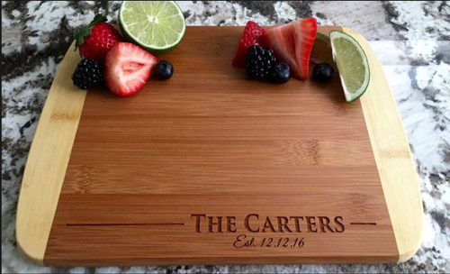 Personalized Bamboo Cutting Board 8.5x11 (Rounded Edge) – 12 Designs Personalized Bamboo Cutting Board 8.5x11 (Rounded Edge) – 12 Designs