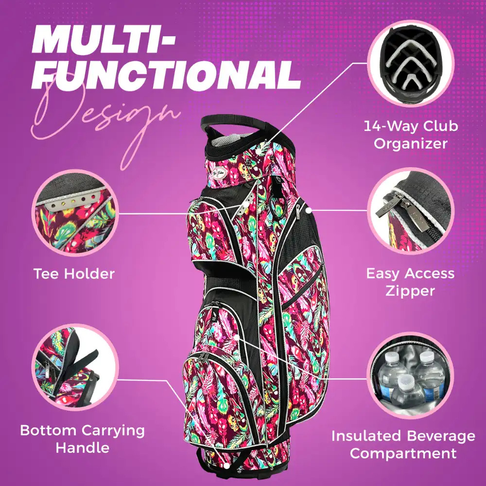 Womens Golf Cart Bag | 14-Way, Native Joy | Taboo Fashions