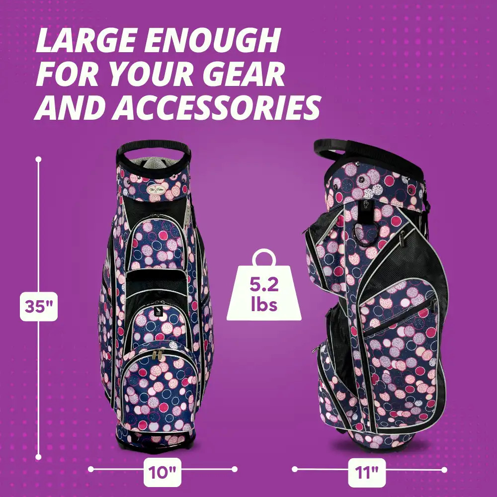Womens Golf Cart Bag 14-Way, Poppin Bottles Taboo Fashions