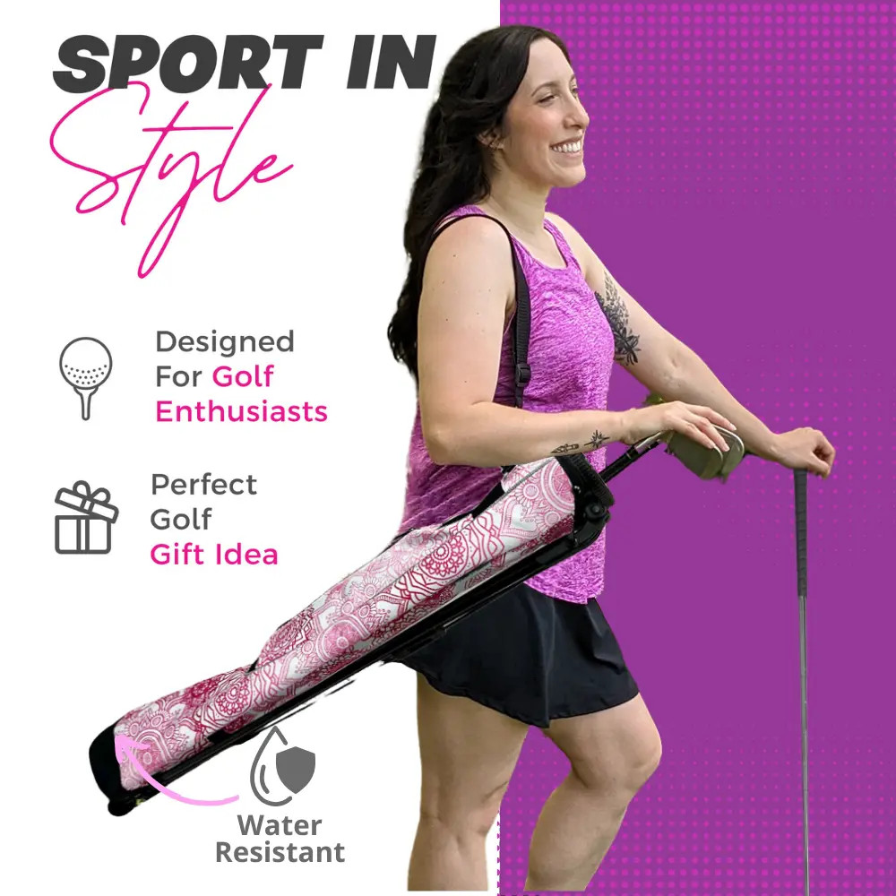 Sunday Golf Bag | Lightweight, Pink Mandala | Taboo Fashions