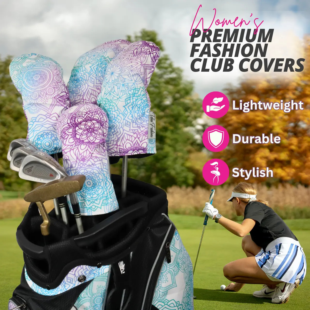 Mandala Dreams Golf Club Head Covers