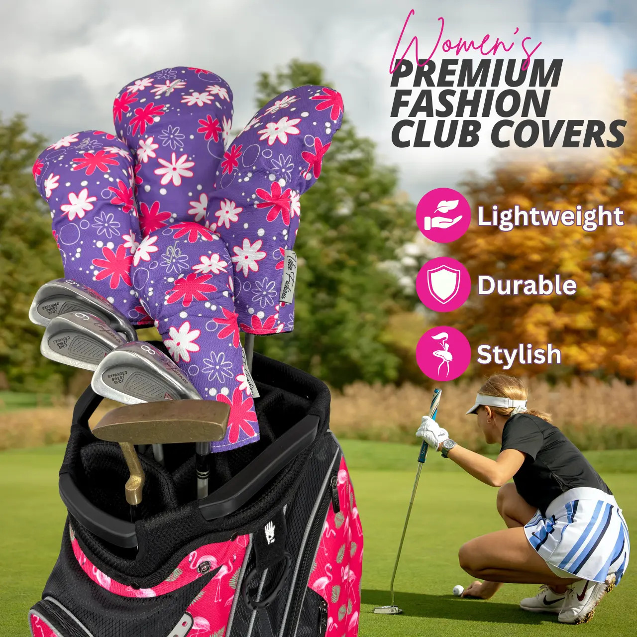 Fashion Forms Petal Pusher Golf Club Head Covers - Thumbnail 3