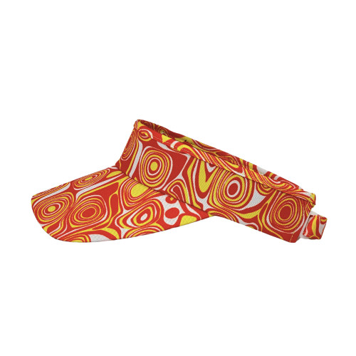 Women's Visor in bright Orange Lava Pattern