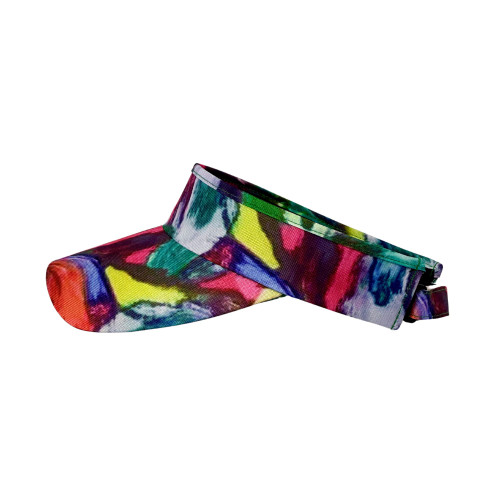 Women's Visor in colorful Rembrandt Pattern