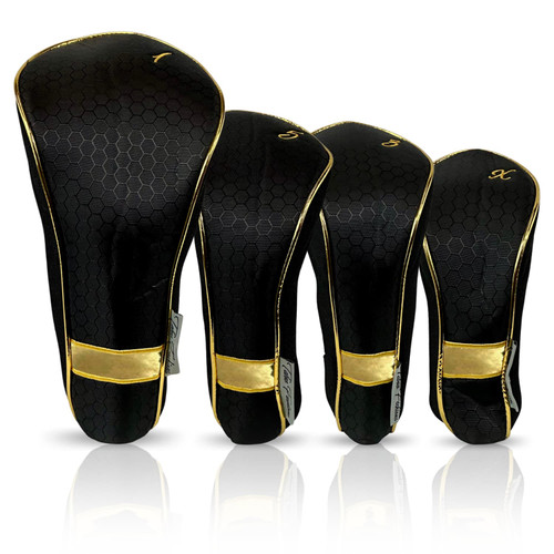 4-Pack  Women's  Golf Club Cover Set in Gold Luxe by Taboo Fashions