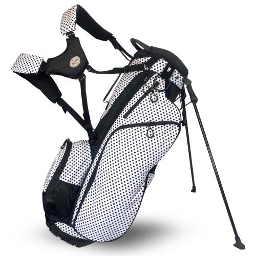 Lightweight 14-Way WoBlack Tie Polka Dots Women's 4-Way Golf Stand
