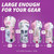 Pink Love notes 4-Pack Golf Club Head Covers for Women - Dimensions