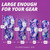 Purple Petals 4-Pack Golf Club Head Covers for Women - Dimensions