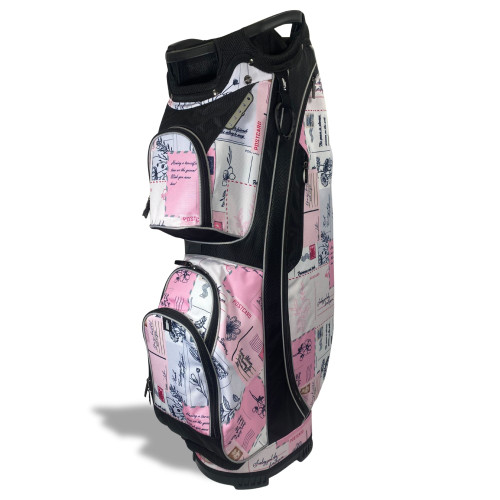 Womens Resort Golf Bag | 14-Way, Pink Love Notes | Taboo Fashions
