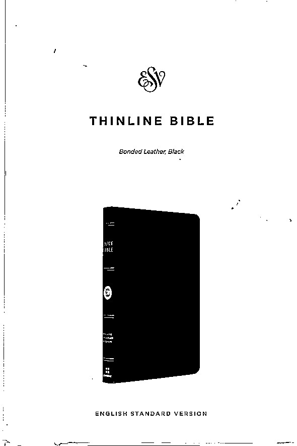 ESV Thinline Bible (Black Bonded Leather) Sunset Bookstore