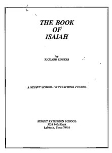 Isaiah Study Outline for Classroom DVD - Rogers (Print) Isaiah Study Outline for Classroom DVD - Rogers (Print)