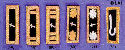shoulder boards chaplain Civil War reproduction with metallic embroidery and velvet background
