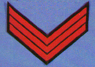 Civil war sergeant chevrons three stripe V pattern wool background