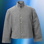 confederate jacket grey wool civil war shell jacket seven buttons