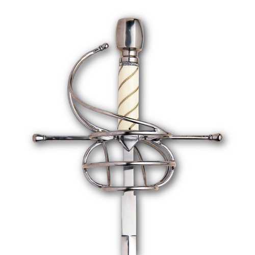 Renaissance rapier with bone grip and wire wrap