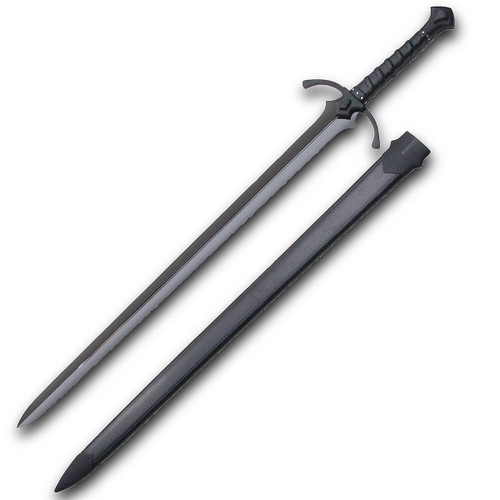 Blacksword with high-carbon steel blade and scabbard