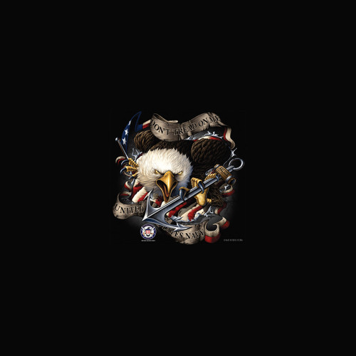 Black Ink U.S. Navy Eagle T-shirt front view in black