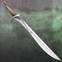 Hobbit Orcrist replica sword of Thorin Oakenshield with etched runic blade and detailed hilt