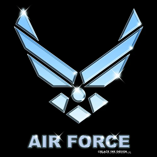 Airforce T-Shirt Black military graphic