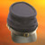Civil War kepi military hat with leather visor and chin strap.