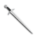 Medieval Oakeshott XIV sword replica with sharply tapered blade and traditional European hilt