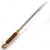 Seax blade with riveted leather sheath