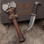 Asgard Creations Viking hatchet and raven knife set in wooden display box.