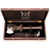 Viking gift set featuring rune-engraved hatchet and raven knife.