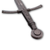 Medieval long sword designed for reenactment and display.