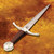 Historical medieval dagger inspired by knightly traditions.
