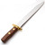 Frontier style bowie knife with brass guard