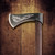 throwing axe viking design with detailed dragon pattern