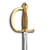 Authentic 1840 Ames NCO sword replica featuring high carbon steel blade and brass guard with leather sheath.