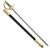 Civil War era 1840 Ames NCO sword with engraved ricasso markings and leather scabbard for collectors.